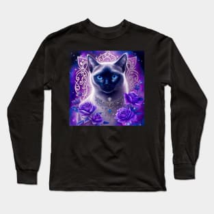 Purple Dream Burmese Cat Long Sleeve T-Shirt